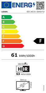 LOEWE bild i.48 dr+ Energy Label LOEWE bild i.48 dr+ Energy Label